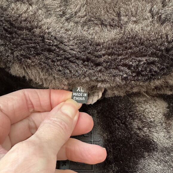 RC Comstock Expedition Aviator Flight Bomber Jacket Brown Leather Faux Fur Lined - Picture 14 of 16